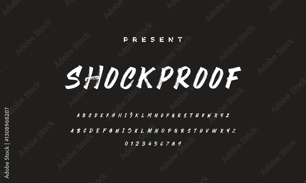 Stylish painted by a brush uppercase vector letters Stylish painted by a brush uppercase vector letters
