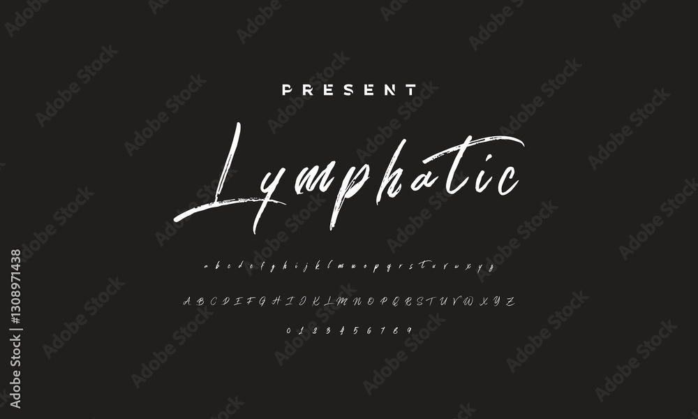 Stylish painted by a brush uppercase vector letters Stylish painted by a brush uppercase vector letters
