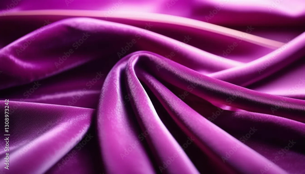 Fototapeta premium Purple draped velour as a background.