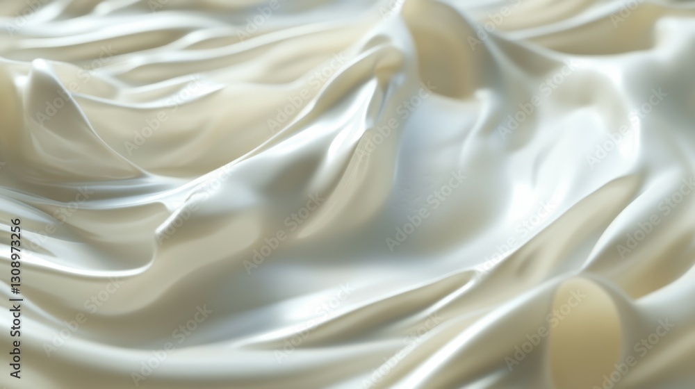 Obraz premium Soft cheese with a creamy, smooth texture on a pale surface