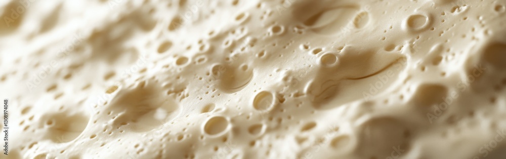 Soft cheese with smooth texture and varied surface features close-up Soft cheese with smooth texture and varied surface features close-up