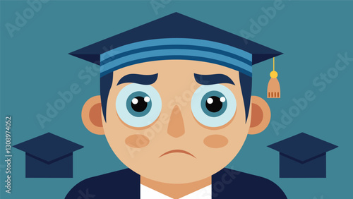 The students eyes widened when the loan officer mentioned the option of student loan consolidation consolidating all of his loans into one manageable. Vector illustration