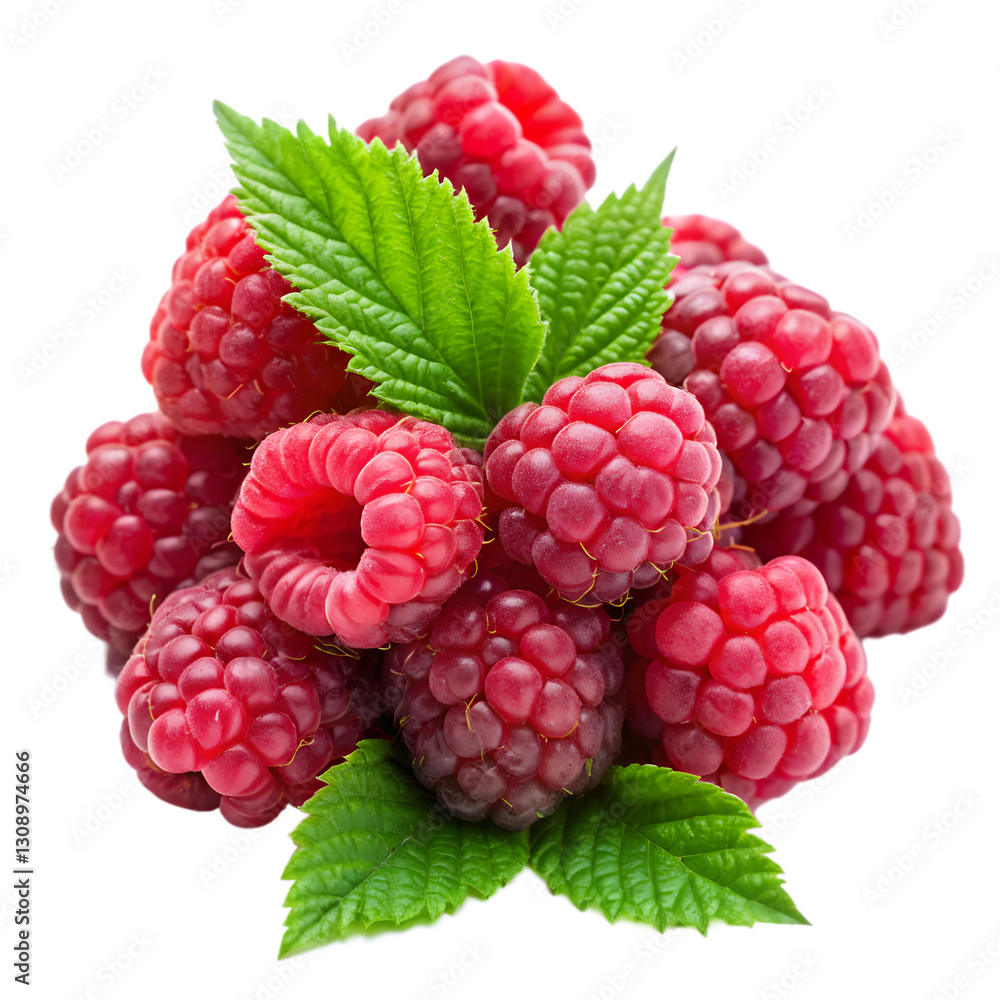 Raspberry fruit isolated on transparent background Raspberry fruit isolated on transparent background