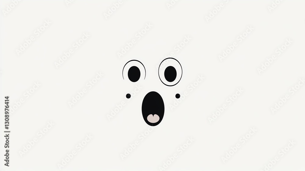 A minimalist illustration of a surprised face with large eyes and an open mouth, set against a plain background. A minimalist illustration of a surprised face with large eyes and an open mouth, set against a plain background.