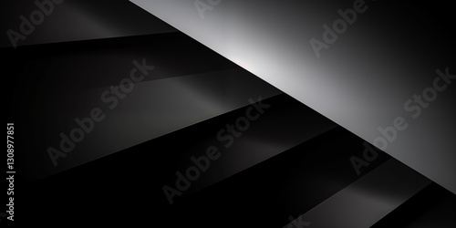 Abstract dark staircase with sleek lines and modern design elements.