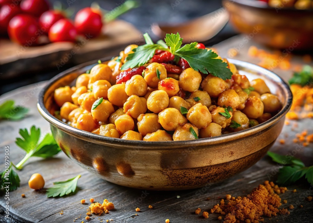 Boiled Chickpeas with Aromatic Spices - Gourmet Cuisine Boiled Chickpeas with Aromatic Spices - Gourmet Cuisine