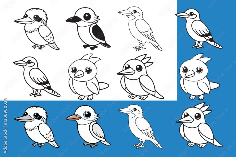 Fototapeta premium Birds Vector Set