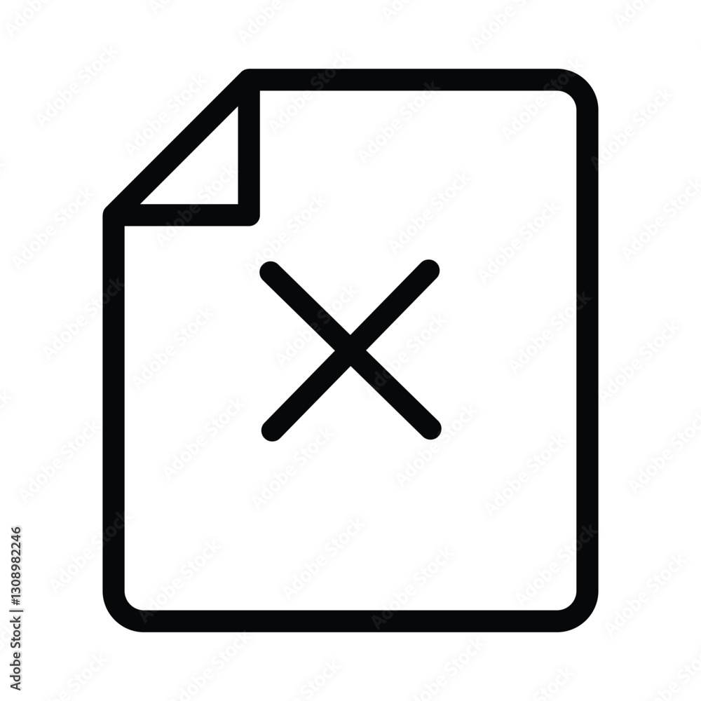 Obraz premium cross paper icon