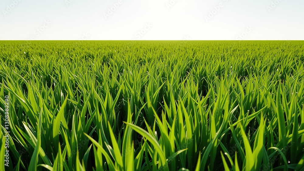 Fototapeta premium Expansive Green Meadow - 3D Scene
