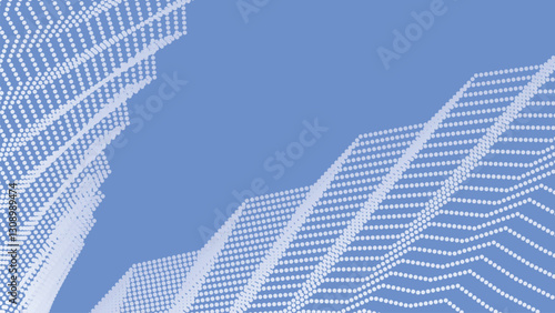 Cornflower blue with halftone abstract background for backdrop or presentation