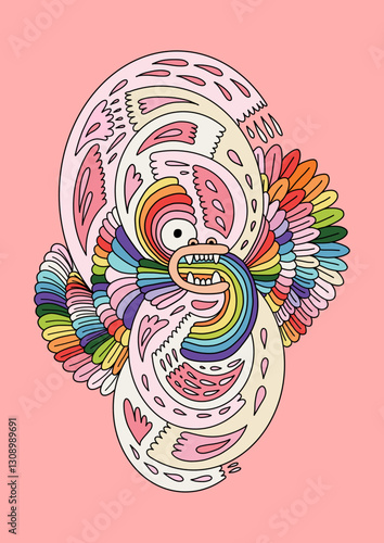 Colorful Swirling Abstract Pattern