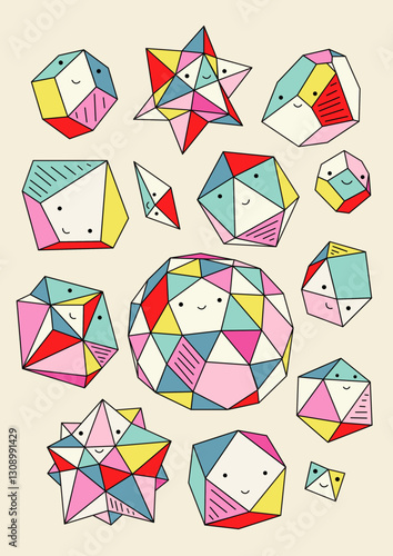 Abstract Geometric Shapes Illustration