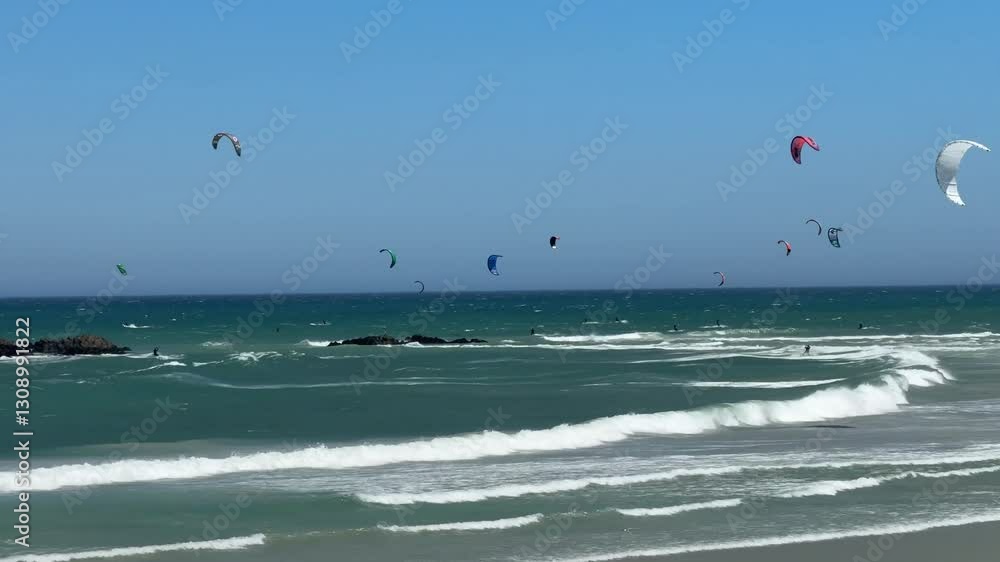 Kite surfing in Cape Town, South Africa Kite surfing in Cape Town, South Africa