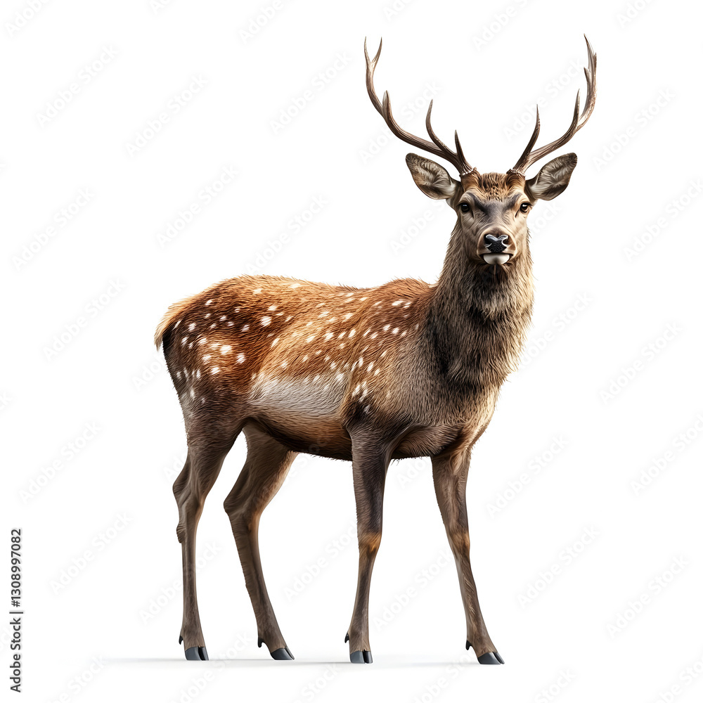 Fototapeta premium deer isolated on white background