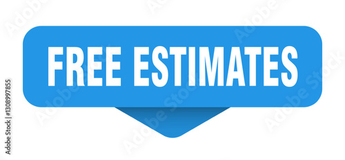 free estimates sticker. free estimates sign on transparent background