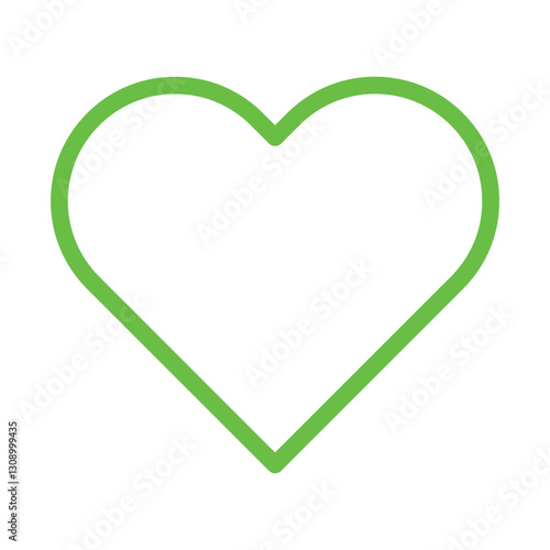green heart shape