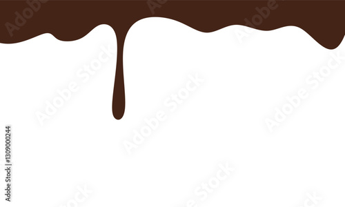 chocolate dripping background. additional elements of chocolate design