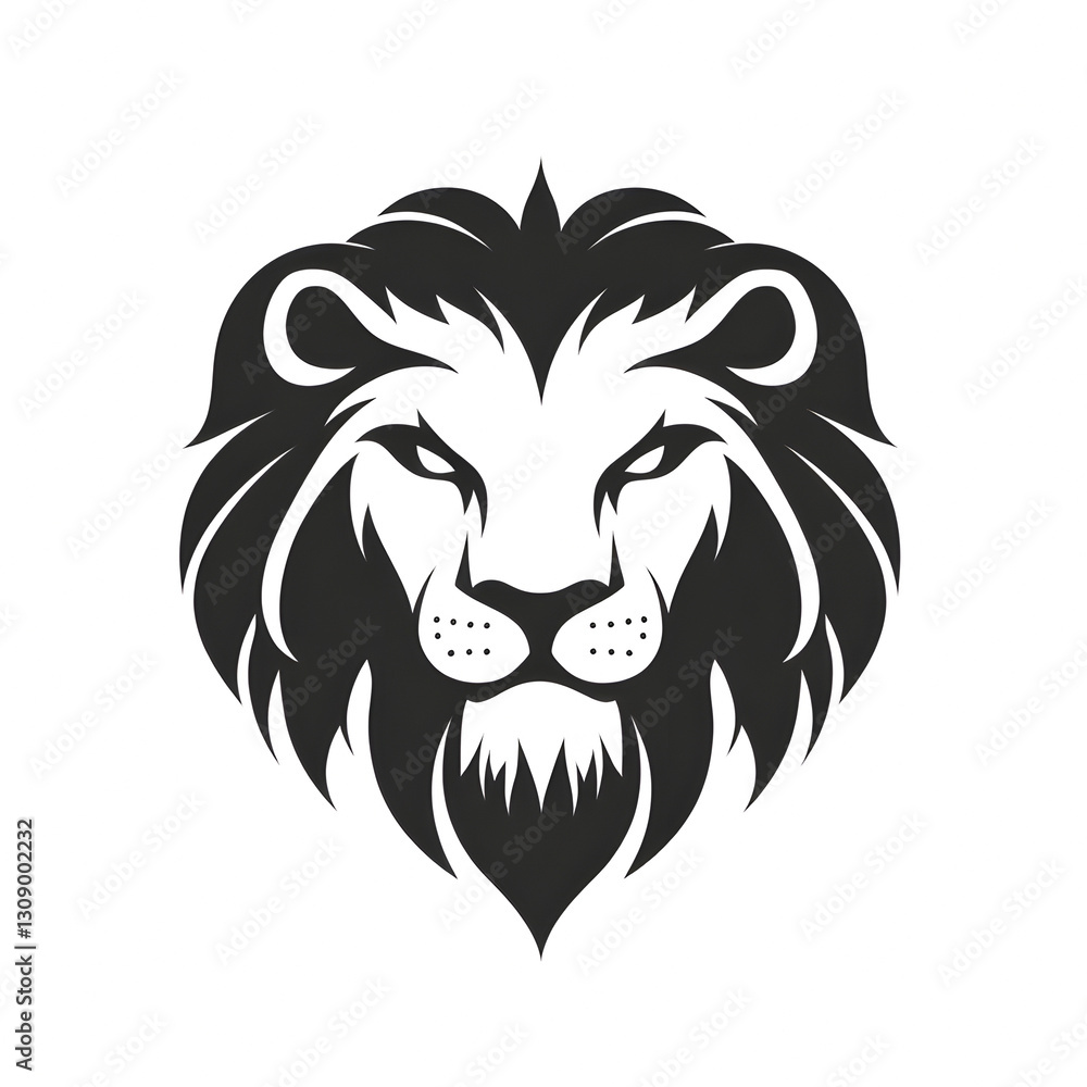 Fototapeta premium Lion head logotype isolated on white background