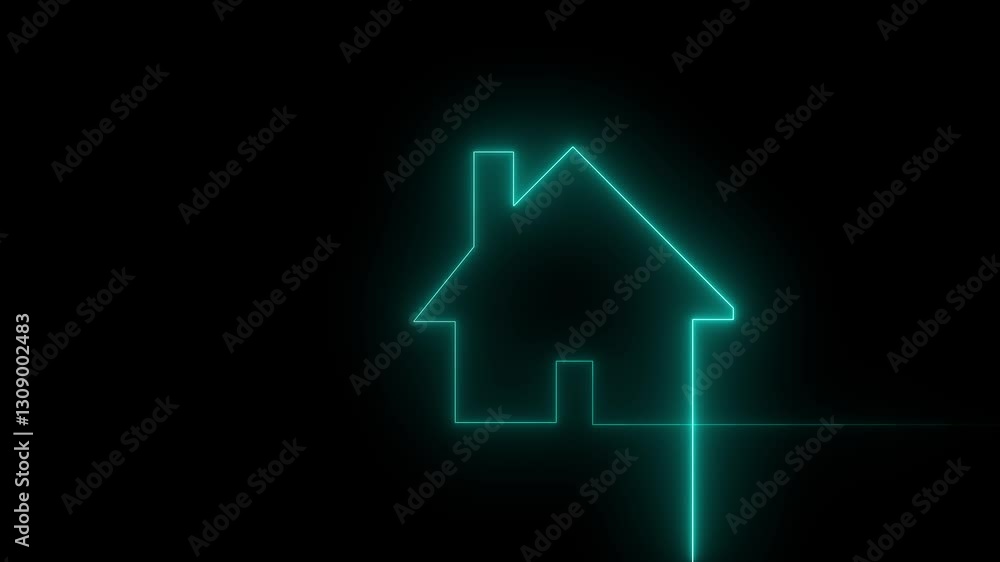 Home icon animation Neon home icon animation, shiny symbol. glowing House, home building animation house building apartment property Home icon animation Neon home icon animation, shiny symbol. glowing House, home building animation house building apartment property
