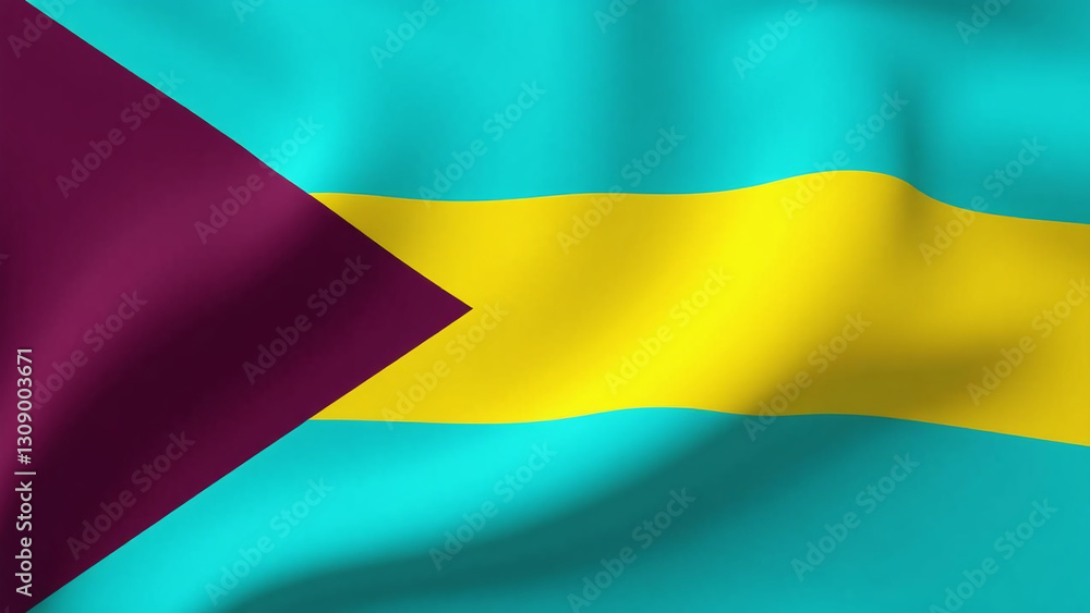 bahamas flag waves gently animated background seamless bahamas flag waves gently animated background seamless