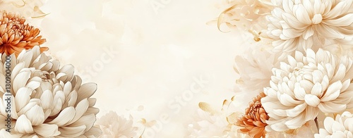 Soft, neutral background featuring delicate, blooming flowers in various soft shades.