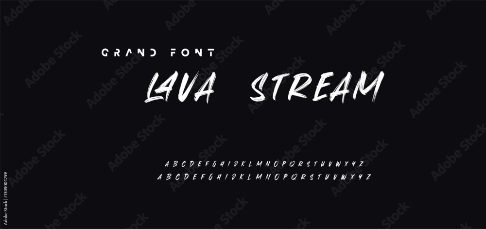 Lettering font isolated on black background. Texture alphabet in street art and graffiti style. Grunge and dirty effect. Vector brush letters. Lettering font isolated on black background. Texture alphabet in street art and graffiti style. Grunge and dirty effect. Vector brush letters.