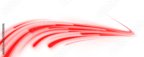 Vibrant Red Stream of Light Creating a Futuristic and Modern Design