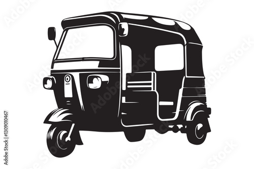 Black Rickshaw Auto Vector Illustration Download For Your Project Needs