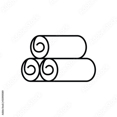 Folded Towels Vector icon