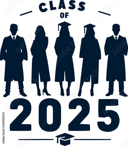 Class of 2025 Graduation Vector