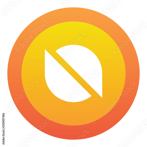 Gradient color icon, illustration for Cryptocurrency, token, blockchain, ontology.