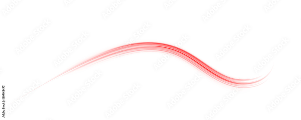 Minimalist Red Light Trail Moving with Grace and Delicate Motion Minimalist Red Light Trail Moving with Grace and Delicate Motion