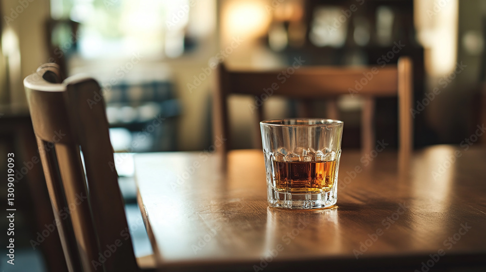Whiskey Glass Rustic Dining Ambiance Whiskey Glass Rustic Dining Ambiance