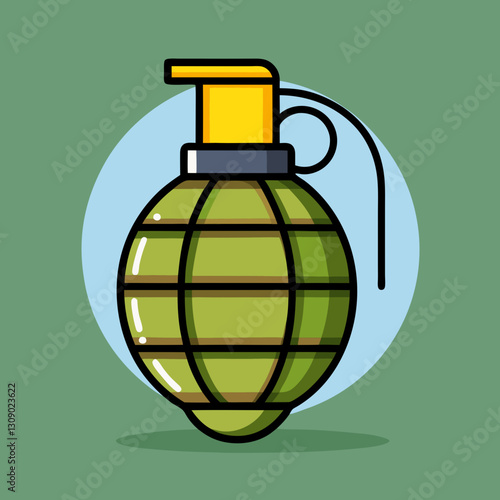 grenade flat illustration