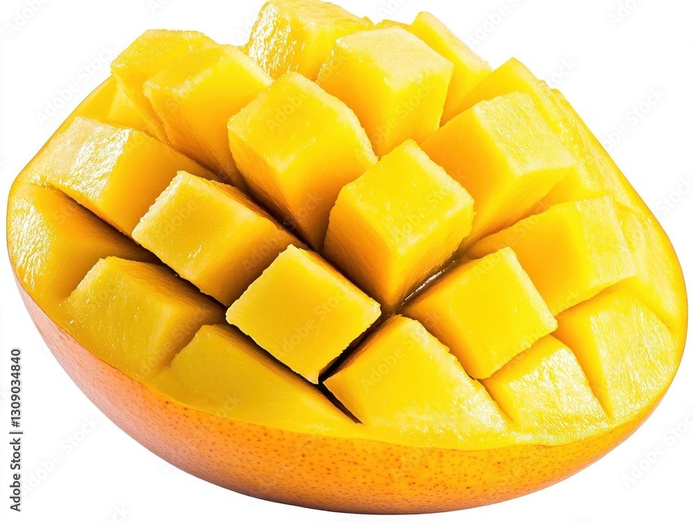 Mango slice isolated on a white background Mango slice isolated on a white background