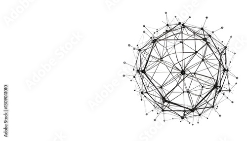 A visually striking abstract black geometric design featuring circular and organic patterns made of interconnected arcs, ellipses, and curved lines. The design appears almost three-dimensional,