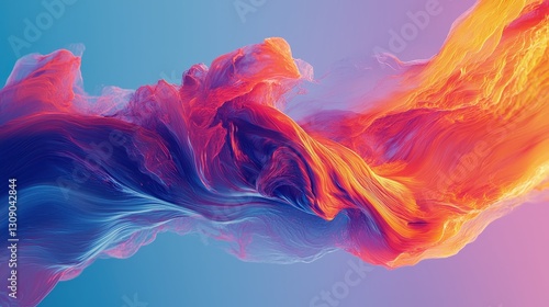 Vibrant abstract patterns in dynamic digital art for a modern artistic viewpoint