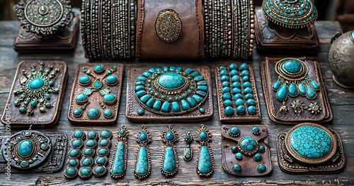 Artisan Turquoise and Leather Jewelry Collection