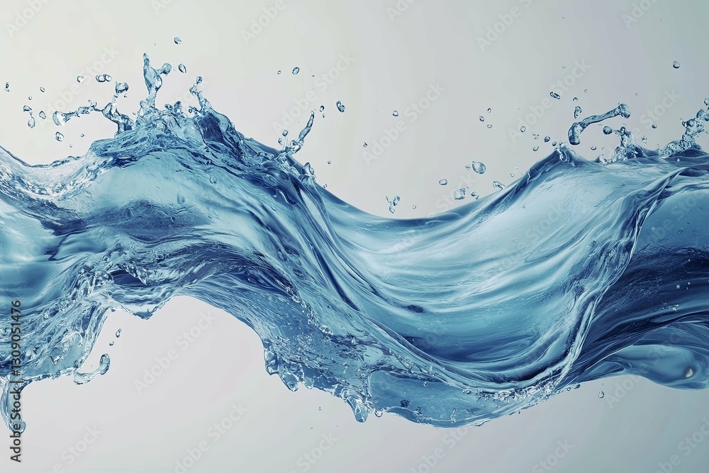 A close up image shows a wave with water splashing up A close up image shows a wave with water splashing up