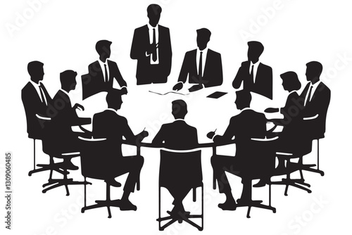 Silhouette Corporate Board Meeting for Strategic Business Planning Session