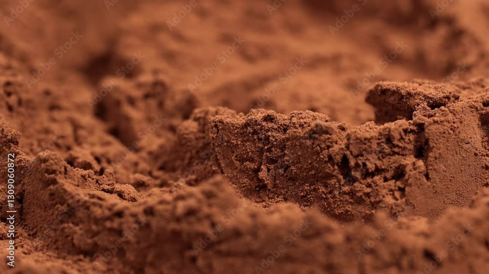 Cocoa powder pile close-up, rotation. Pastry chef.
Brown cocoa powder texture circle rotation close-up. Chocolate Cocoa powder pile close-up, rotation. Pastry chef.
Brown cocoa powder texture circle rotation close-up. Chocolate