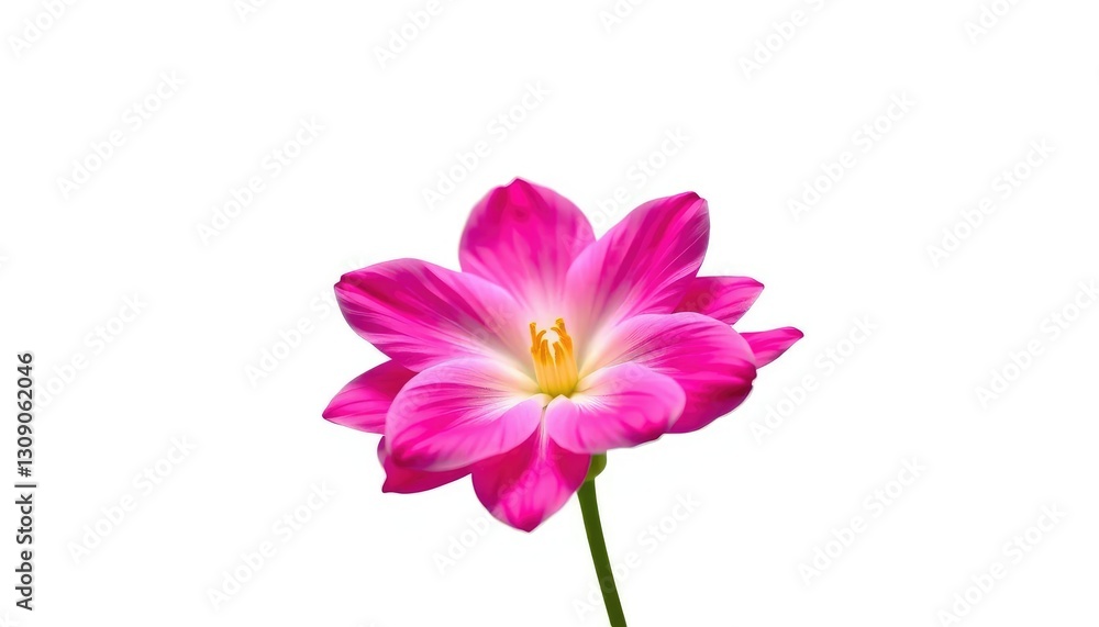 A single, vibrant bloom isolated against a pure white backdrop, flower, bright A single, vibrant bloom isolated against a pure white backdrop, flower, bright