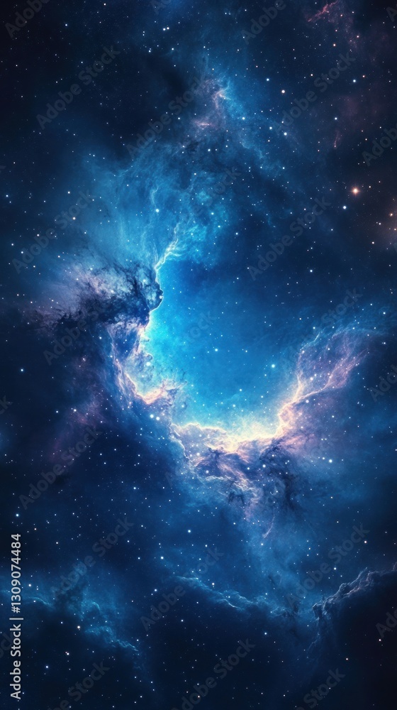 Fototapeta premium Cosmic Nebula: A Celestial Tapestry of Stars and Gas