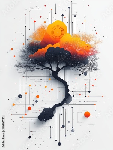 Visual representation of a project roadmap in a modern corporate style