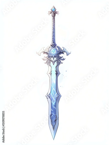 Obraz na płótnie Elegant Sword with Gemstones w salonie