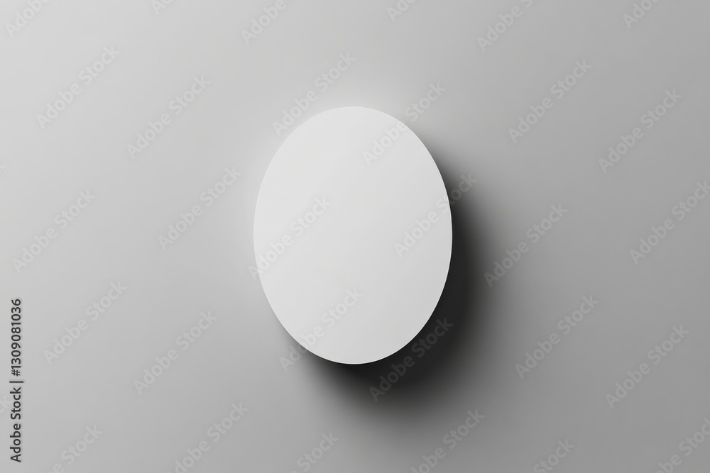 White Circle Mockup on Grey Background. White Circle Mockup on Grey Background.