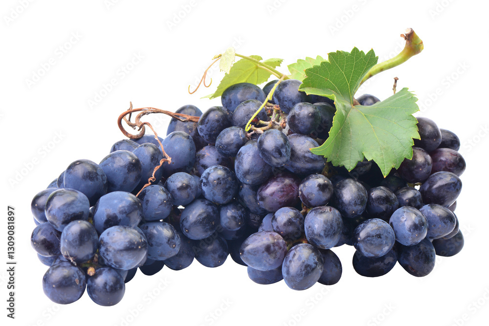 Bunch of grapes isolated on white