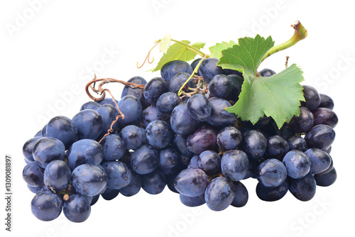 Obraz na płótnie Bunch of grapes isolated on white w salonie