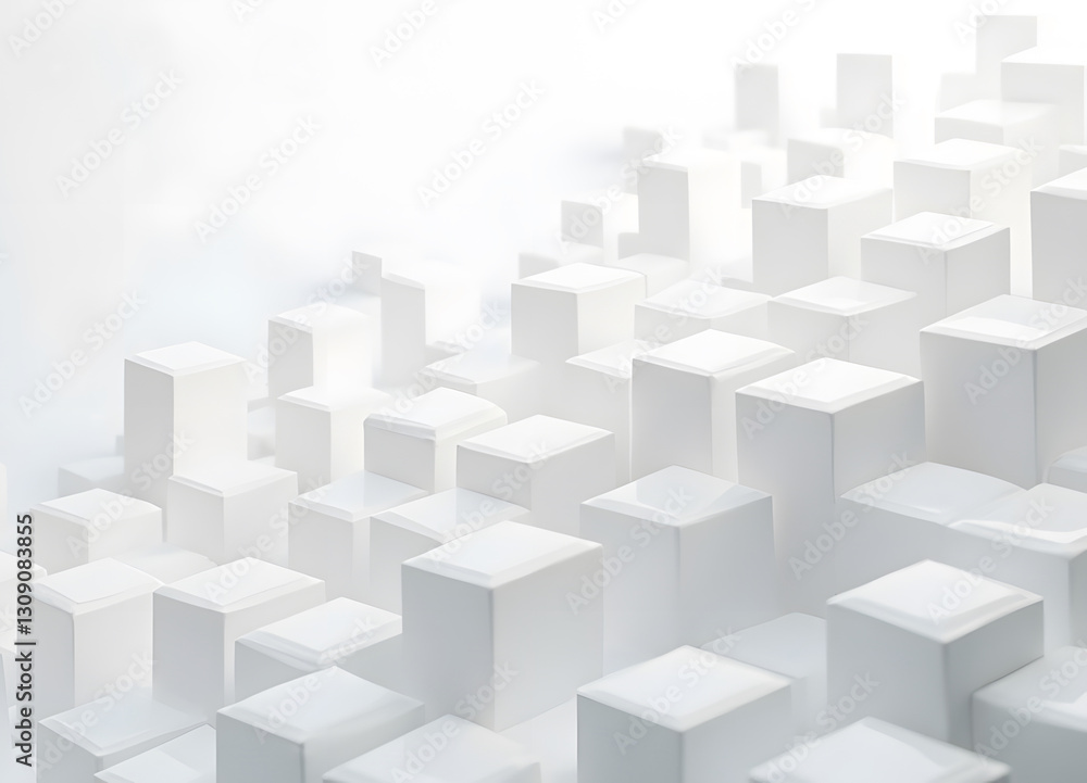 Modern 3D White Squares Background with Soft Light, Shadows, and Futuristic Minimal Geometric Design Modern 3D White Squares Background with Soft Light, Shadows, and Futuristic Minimal Geometric Design