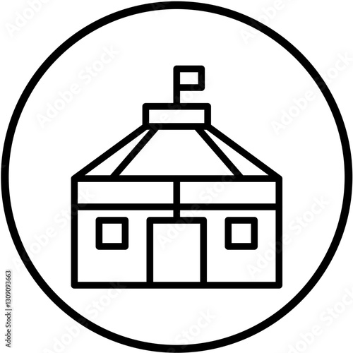 Vector Design Yurt Icon Style